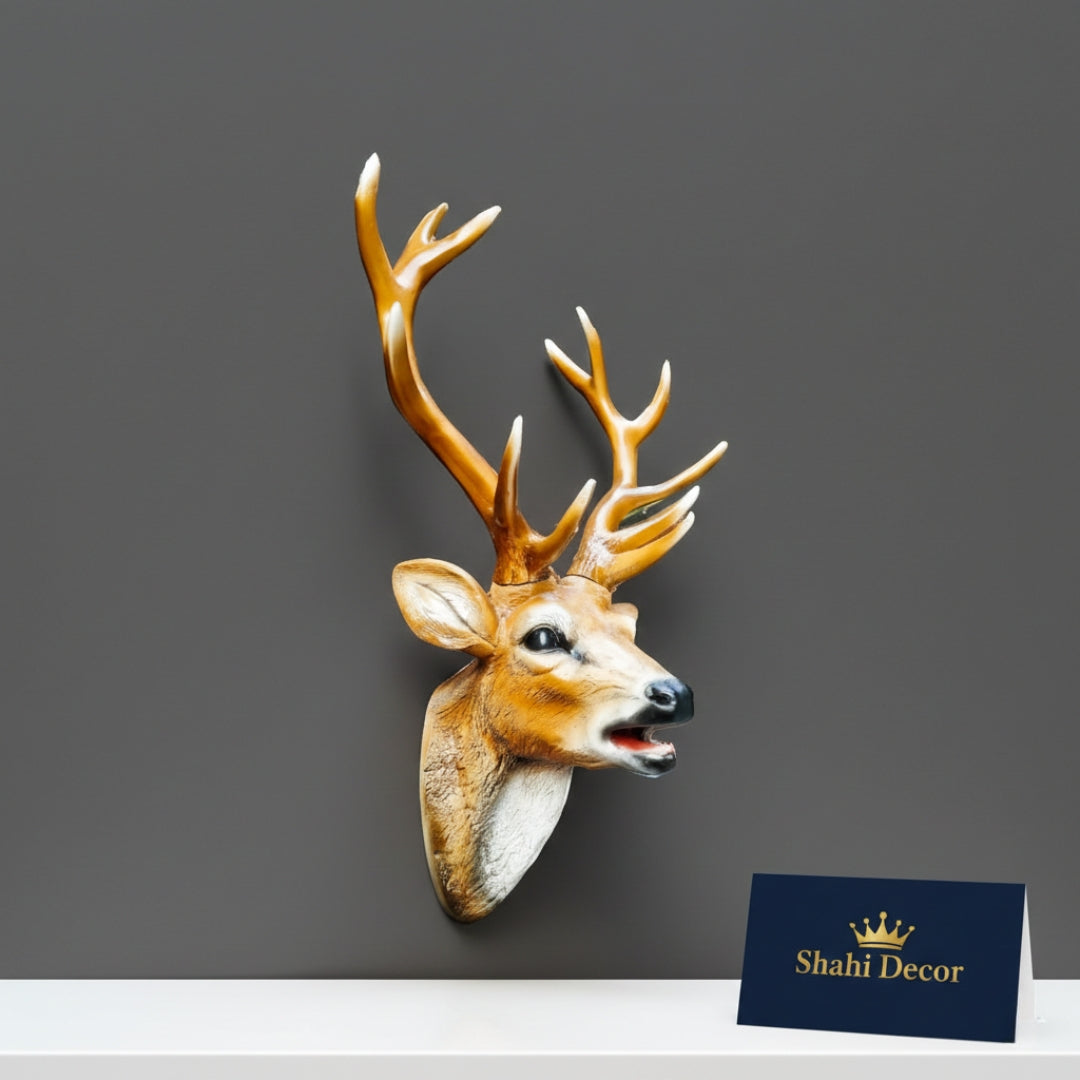 Realistic Deer Head Wall Sculpture