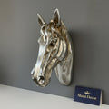 Regal Silver Stallion Wall-Mounted Sculpture