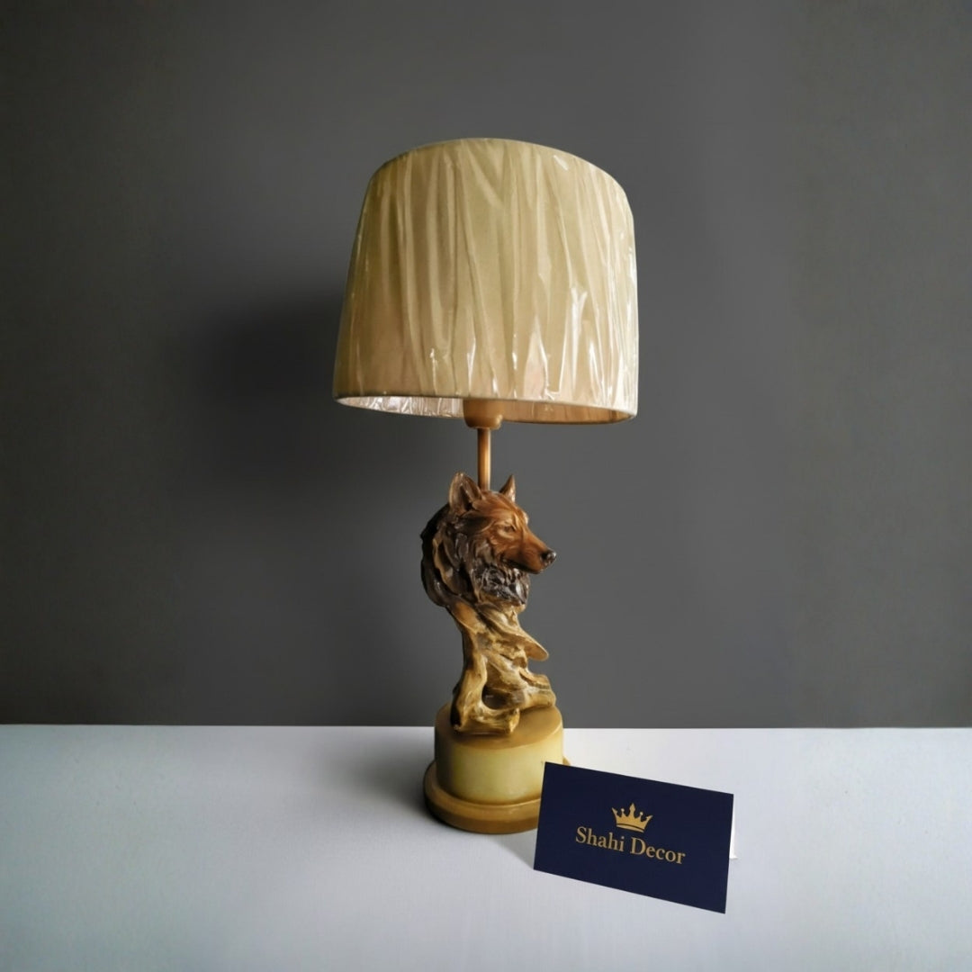 Antique Bronze Wolf Head Lamp