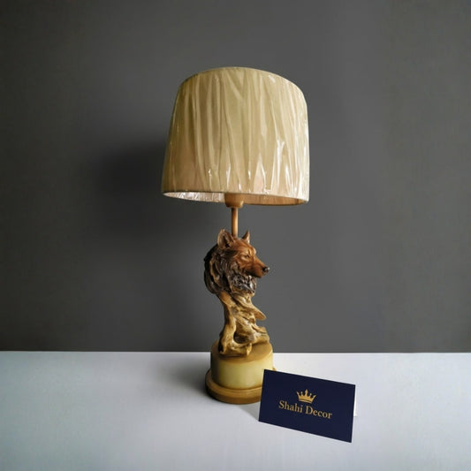 Antique Bronze Wolf Head Lamp