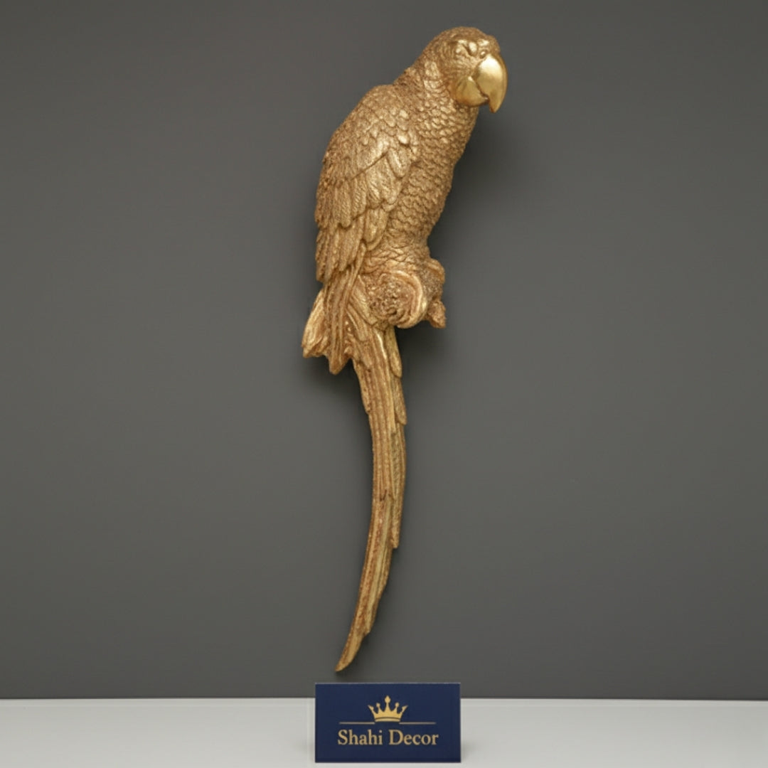 Luxury Gold Parrot Wall Sculpture