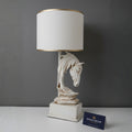 Antique Cream Arching Horse Table Lamp
