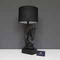 Modern Matte Black Arching Horse Table Lamp