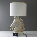Antique Cream Noble Horse Head Table Lamp