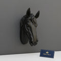 Matte Black Equestrian Wall Sculpture