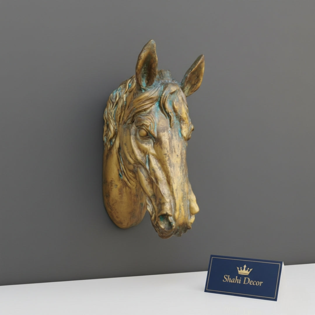Antique Bronze Equestrian Wall Sculpture