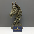 Antique Bronze & Silver Windswept Horse Head Sculpture