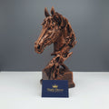 Antique Copper Windswept Horse Head Sculpture