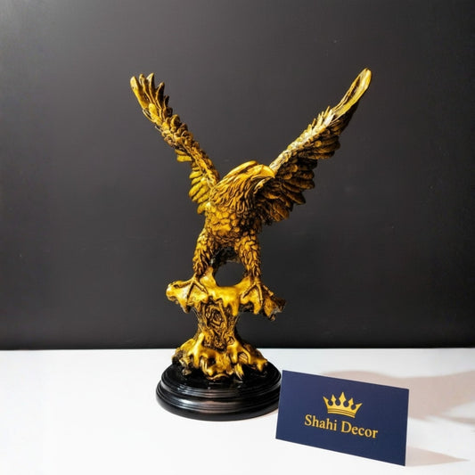 Golden Soaring Eagle Sculpture