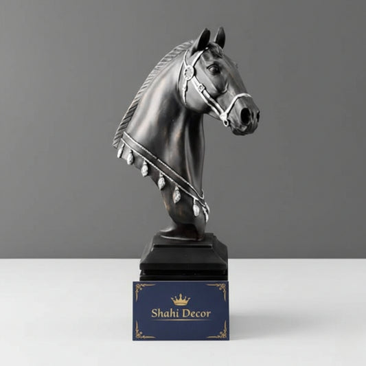 Antique Black Ceremonial Horse Head Sculpture