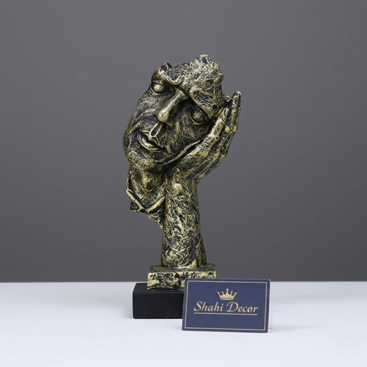 Antique Gold Reflective Thinker Sculpture