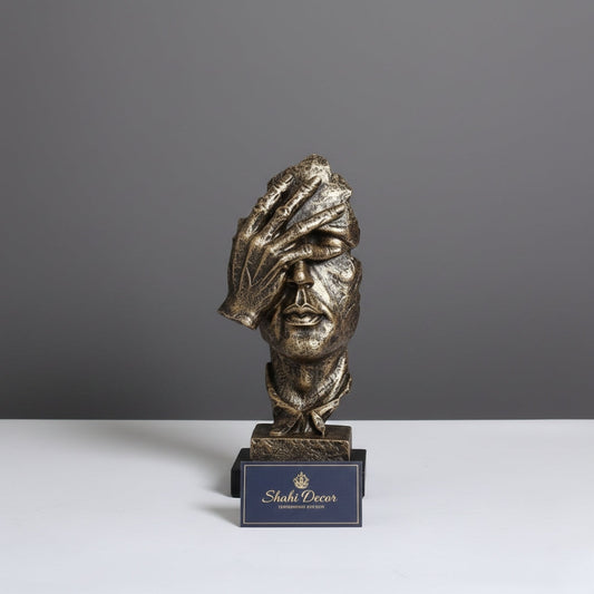 Antique Bronze Reflective "See No Evil" Sculpture