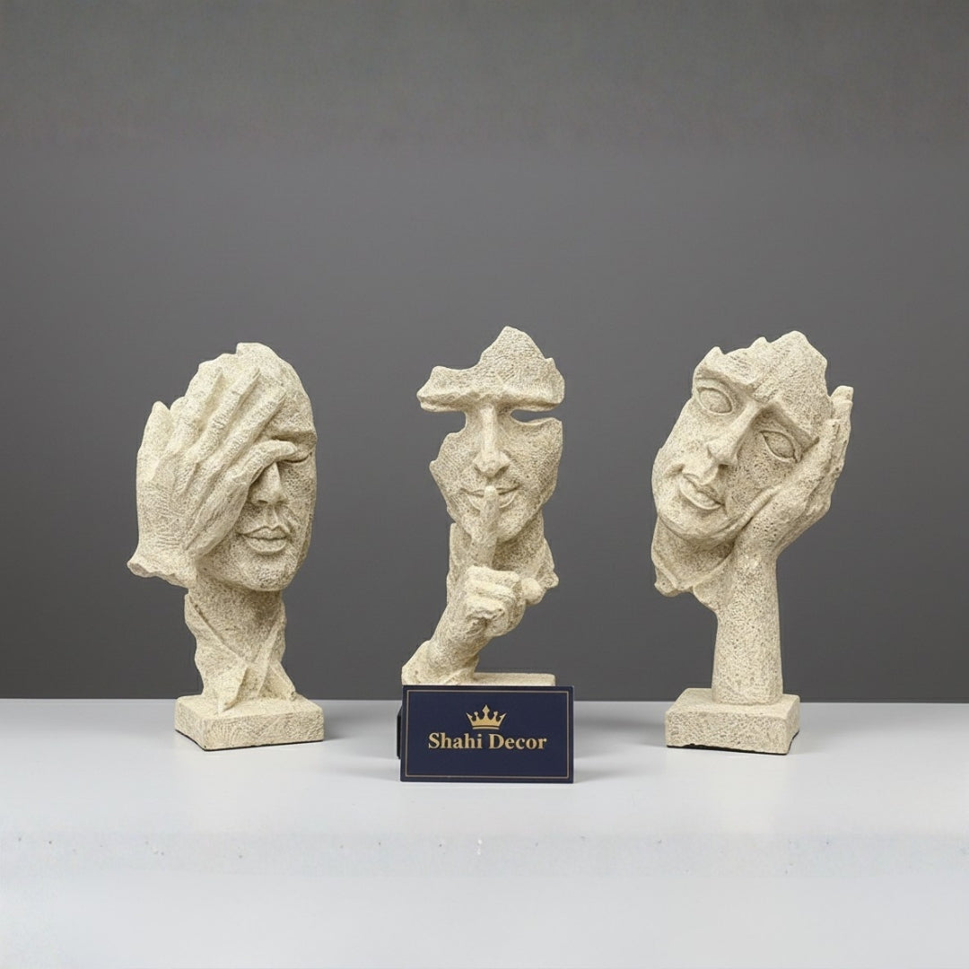 Antique Sandstone "The Silent Truths" Abstract Sculpture Set