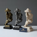 Antique "Silence is Golden" Abstract Sculpture Set