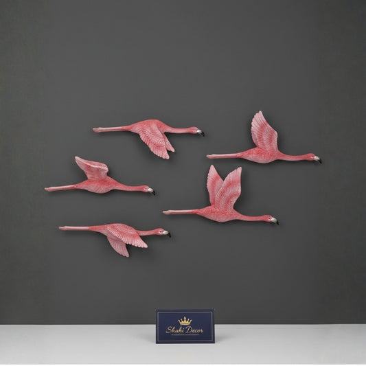 Vibrant Flight Flamingo Wall Art Set