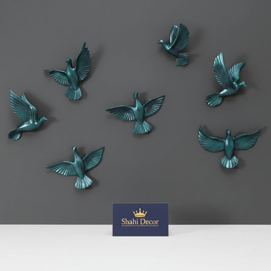 Emerald Flight Sculptural Bird Wall Art Set