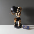 Antique Bronze Atlas Strength Sculpture