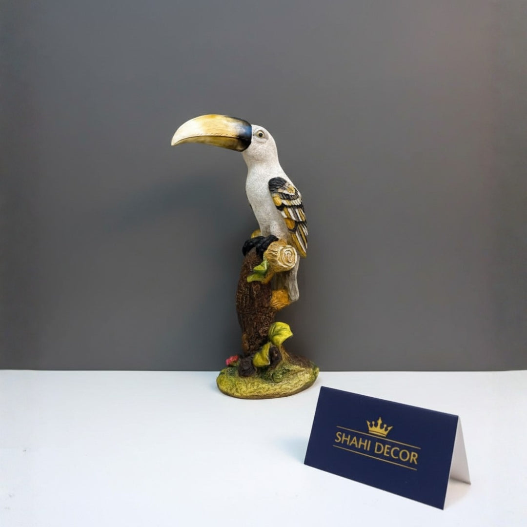 Antique Tropical Hornbill Sculptural Accent