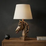 Horse Head Lamp Antique Bronze Finish - Image 4
