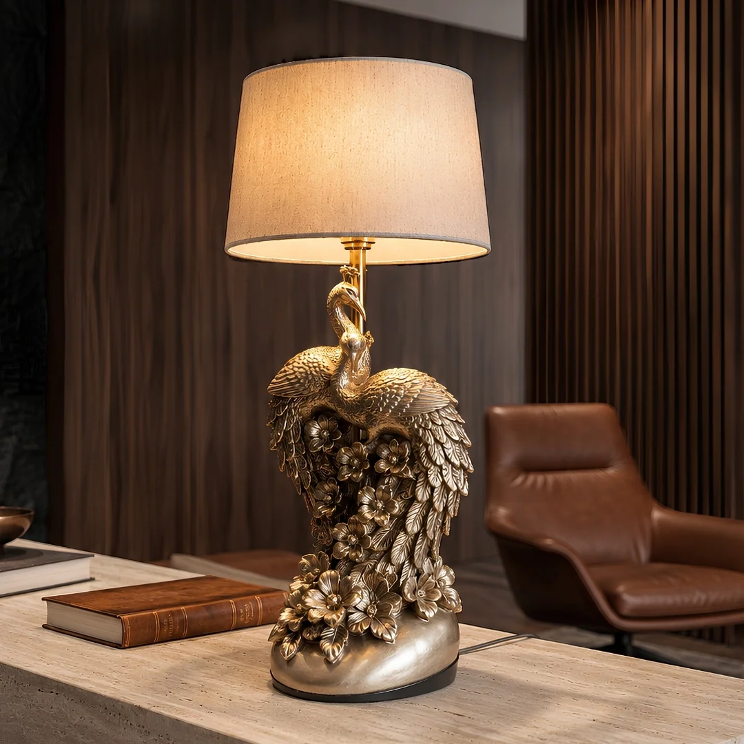 antique-gold-peacock-table-lamp-2.webp Peacock Table Lamp Antique Gold Finish - Image 1