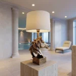 Horse Head Lamp Antique Bronze Finish - Image 4