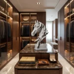 Horse Head Sculpture White Stone Finish - Image 4