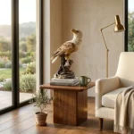 Eagle Bird Sculpture Antique Brown - Image 5