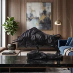 Charging Bull Statue Matte Black - Image 3