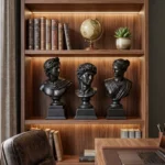 Greek Bust Sculptures Set, Matte Black - Image 6