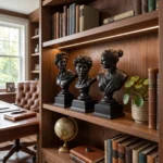 Greek Bust Sculptures Set, Matte Black - Image 5