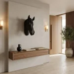 Horse Head Sculpture in Matte Black - Image 4
