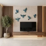 Bird Wall Art 6 Piece Teal - Image 4