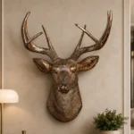 Deer Head Wall Art Bronze Finish