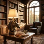 Horse Head Lamp Antique Bronze Finish - Image 4