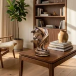 Horse Head Sculpture Antique Bronze Finish - Image 4