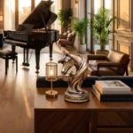 Horse Head Sculpture Antique Bronze Finish - Image 3