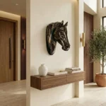Horse Head Sculpture Antique Bronze Finish - Image 4