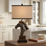 Horse Head Lamp Antique Bronze Finish