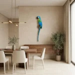 Parrot Wall Figurine Blue Green Finish - Image 4