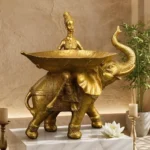 Elephant Lady Figurine Antique Gold