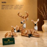 Deer Family Figurines 3-Piece Brown - Image 2