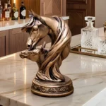 Horse Head Sculpture Antique Bronze Finish