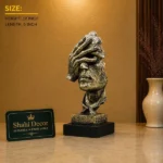 Abstract Face Sculpture Antique Gold