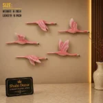 Flamingo Wall Art Set of 5 Pink - Image 2
