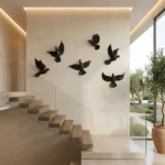 Flying Bird Wall Decor 6-Piece Black - Image 5