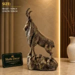 Markhor Statue Sculpture Antique Bronze Finish - Image 2