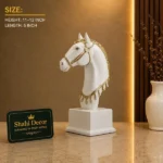 Horse Head Statue White Gold - Image 2