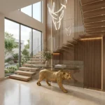Panther Coffee Table Golden Finish - Image 3