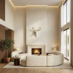 Deer Head Mount White and Gold - Image 5