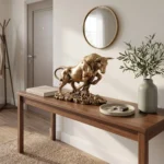 Charging Bull Statue Antique Bronze Finish - Image 5